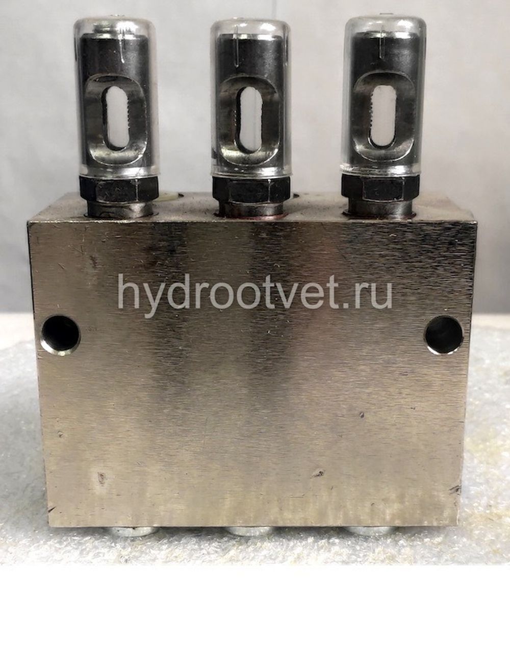 VSG6-KR - Питатель для двухлинейных систем смазки с рабочим давлением 400 бар, количество выходов 6, максимальная доза 2,3 мл/цикл, с регулятором и индикатором