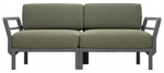 Диван пластиковый с подушками Nardi Maximo 2, базальт, тимьян