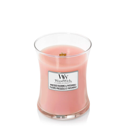 Свеча ароматическая WoodWick Pressed Blooms & Patchouli маленькая 85 г.