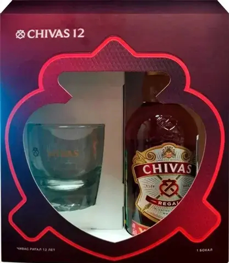 Виски Чивас Ригал 12лет п/у + 1 стакан