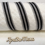 Лампасная лента (трикотажный, люрекс, 2,5 см). Серебро/черный, ВО