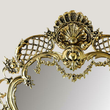 Bello De Bronze Зеркало Рендада в раме, золото