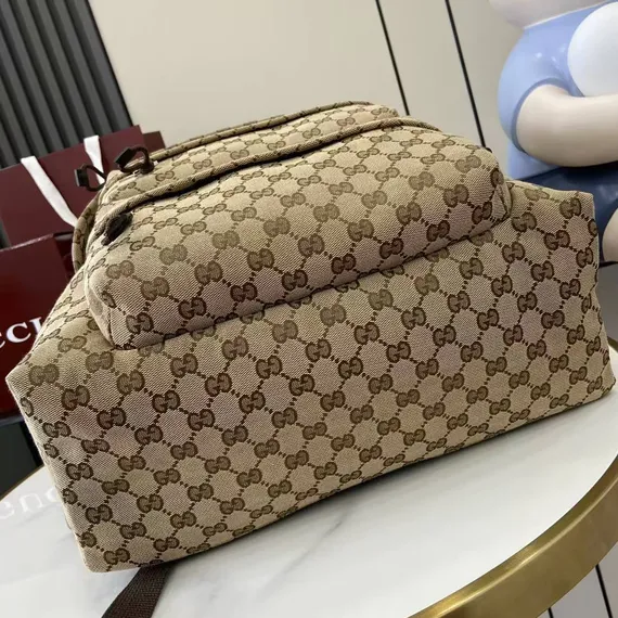 Рюкзак Gucci с логотипом бренда, коричнево-бежевый