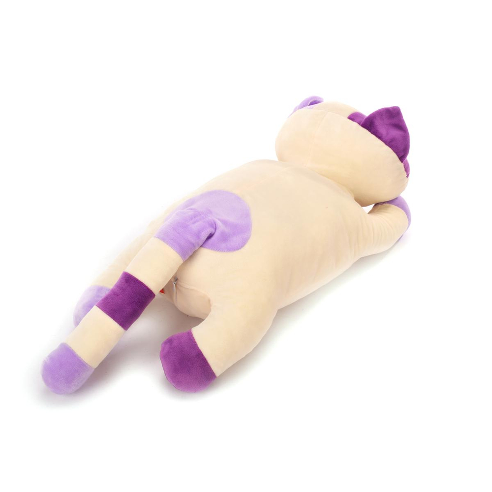 Игрушка мягконабивная Ленивый кот 22см. белый/сиреневый (Fancy)