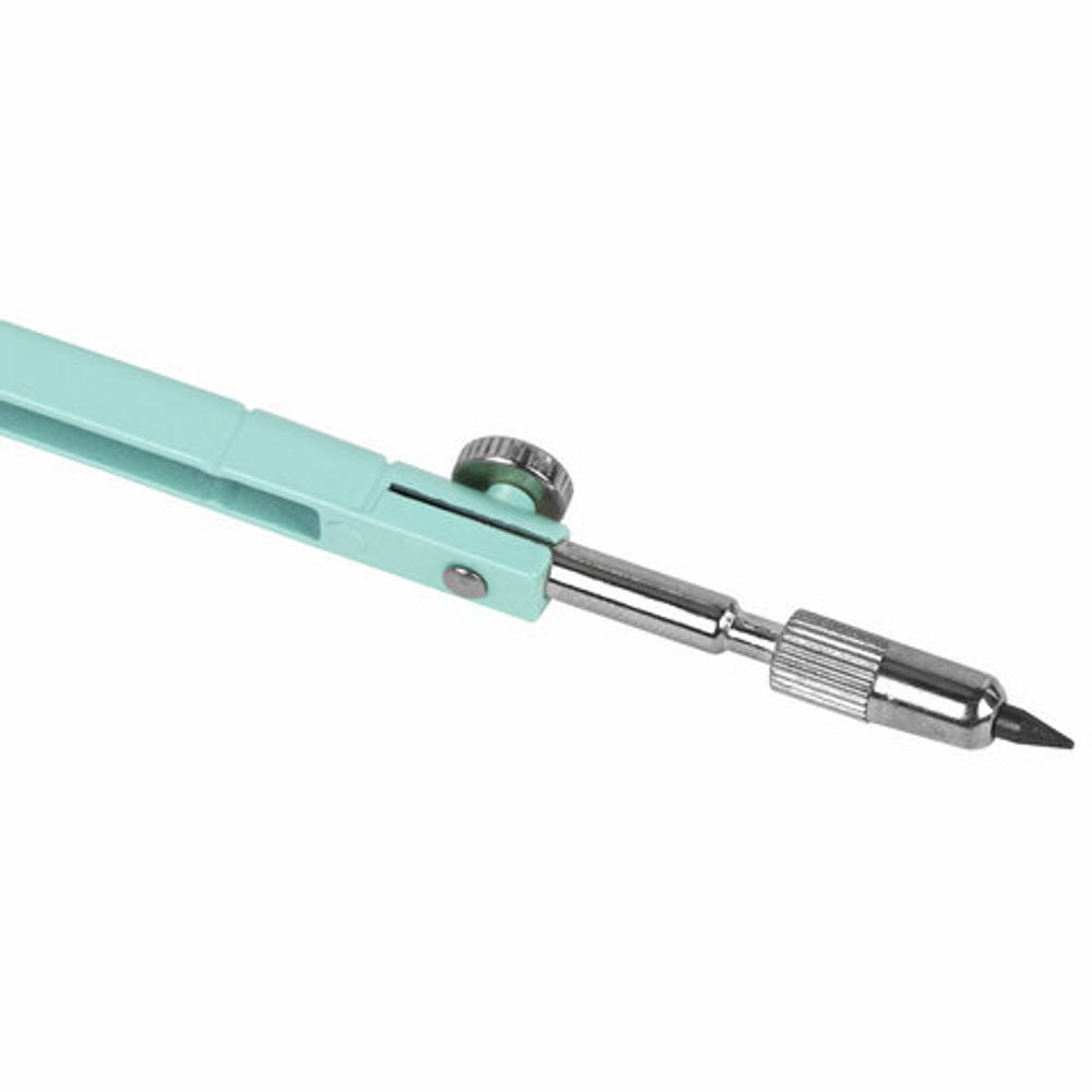 Циркуль ЮНЛАНДИЯ 120 мм, металлический, пастельные цвета ассорти, защитный колпачок, пластиковый пенал, дисплей, 210688