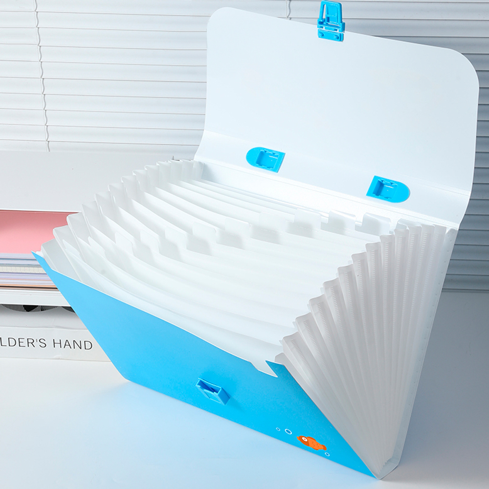 Папка-портфель DELI "Comiko", А4, 13 отделений, 0,60 мм, ассорти