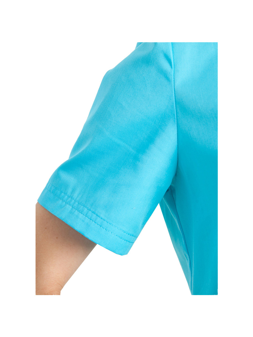 Туника медицинская женская White Wears WW125, белый-голубой, 50