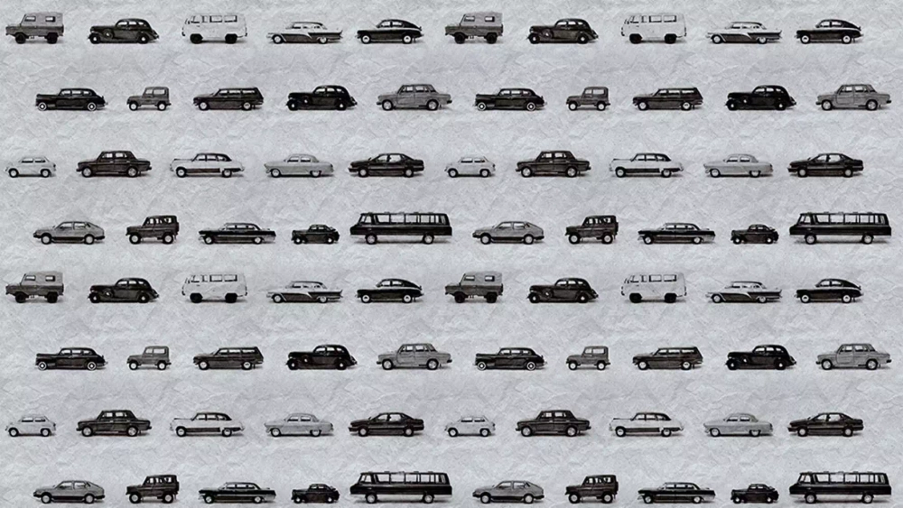 Цифровое панно ID Wall RETRO CARS MIDI BLACK&WHITE