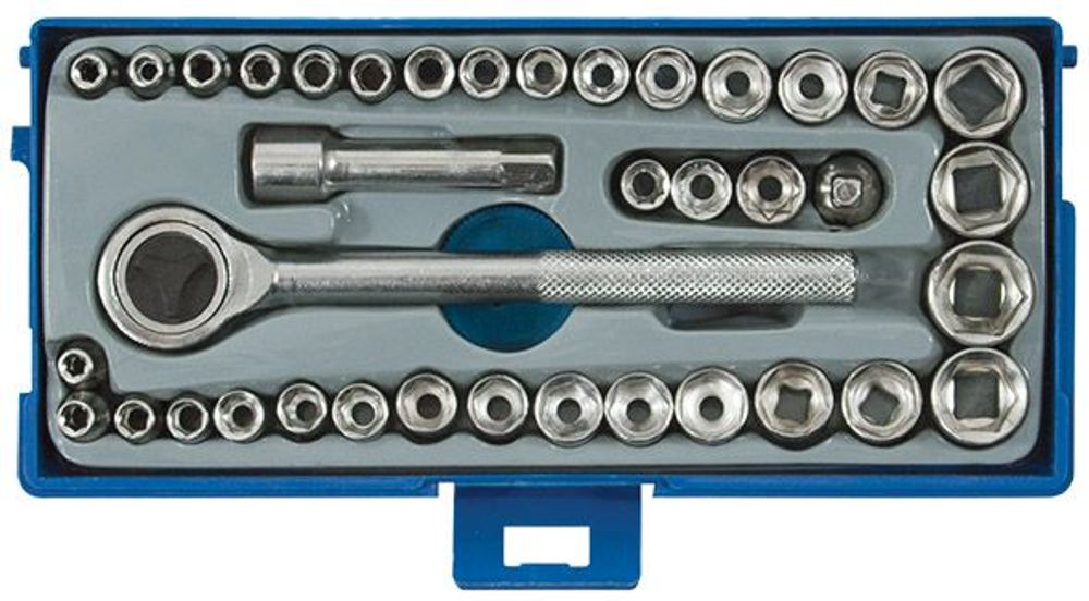 Набор торцевых головок 39 шт. 3/8" (метрические и дюймовые), 65023