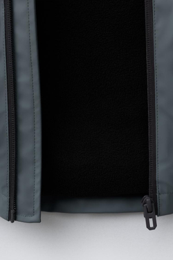 ZARA ПРОРЕЗИНЕННЫЙ ДОЖДЕВИК WATER RESISTANT, СЕРО-СИНИЙ