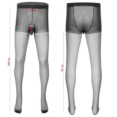 Колготки мужские с открытым рукавом для пениса черные S/M