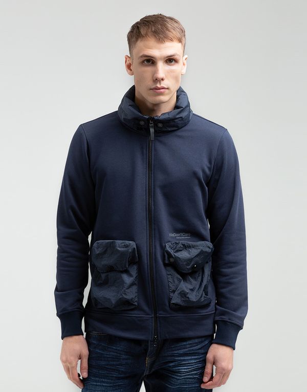 Худи We Don’t Care Rolled Up Zip Hoodie Navy - фото 1