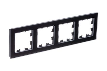 Рамка 4-м AtlasDesign Nature натур. стекло черн. SE ATN361004