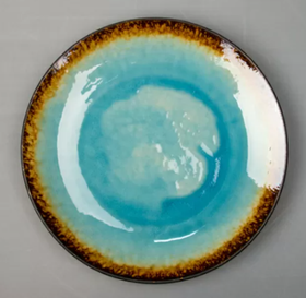Тарелка d=27 см,каменная керамика,серия "2022 Spider Silk-Blue" P.L.