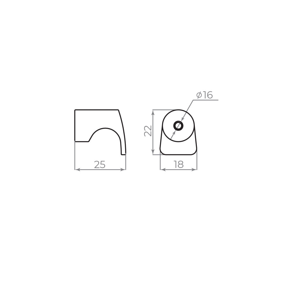 Ручка-кнопка мебельная MB-B-001 CP хром