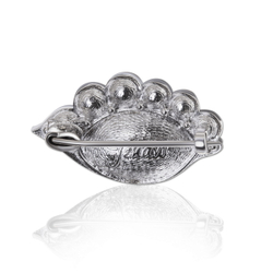 "Шайн" брошь в родиевом покрытии из коллекции "Vision" от Jenavi с замком булавка