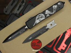 Клинок для Microtech Ultratech Ultratech Death Card D/E "Memento Mori" A+++ - черный