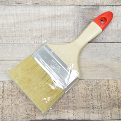 Кисть плоская 4" 100мм натуральная щетина "Евро"