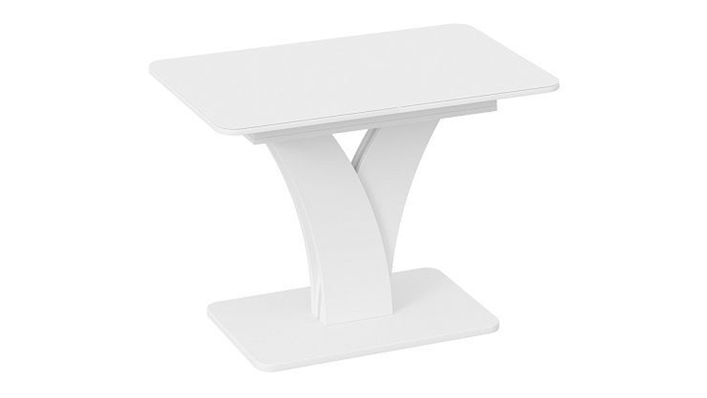 Стол кухонный обеденный раздвижной Ателье Тёмный/Белый/Стекло Серое Матовое, Люксембург, 110,4х70х75,7 см