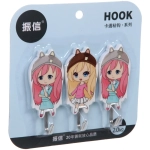 Крючки в наборе 3 шт на липкой основе «ИДЕЯДОМА», аниме, микс два дизайна, нагрузка 2 кг/6,5см