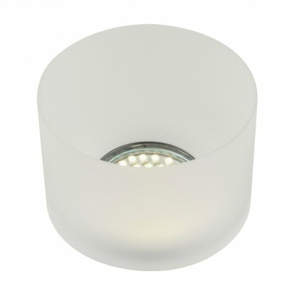 DLS-N102 GU10 WHITE/MAT Светильник декоративный встраиваемый, серия Nuvola. Без лампы, цоколь GU10. Акрил. Белый, матовый. ТМ Fametto