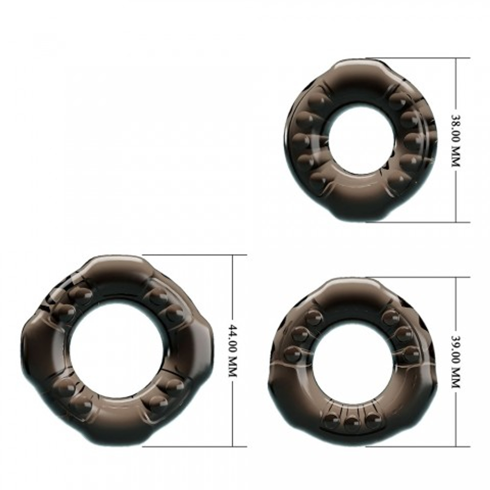 Набор эрекционных колец Baile Cock rings, 3 шт