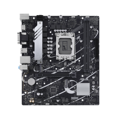 Материнская плата ASUS PRIME B760M-K D4, LGA1700 2xDDR4 4xSATA3 2xM.2 RAID VGA HDMI mATX