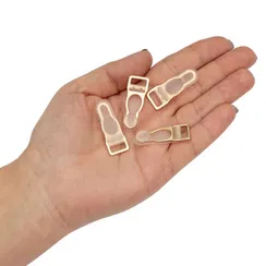 Застежки для чулок бледное золото 10 мм (4 шт)