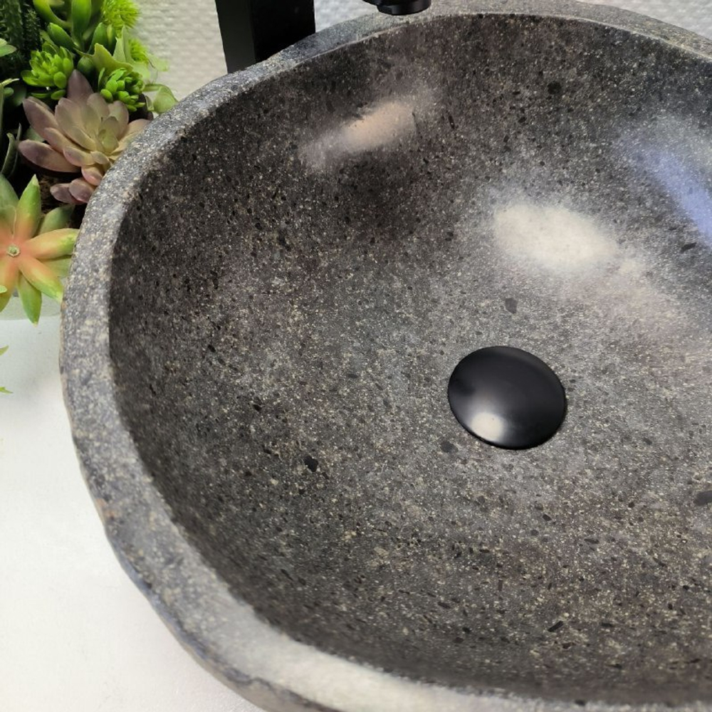 Раковина из речного камня RS-63582 (42*41*15) 0122