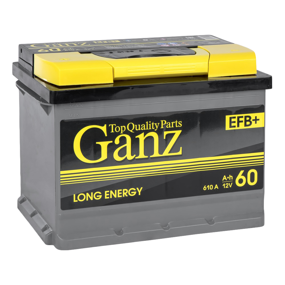 Аккумулятор GANZ EFB 60 А/ч прямой L+ 242x175x190 L2 EN 610 А