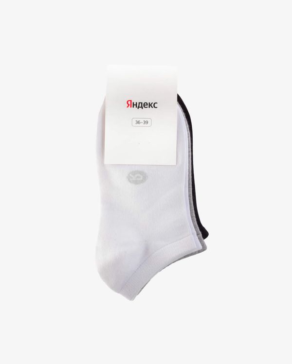 Носки короткие «Я» Мультипак белый, черный, серый меланж - фото 1