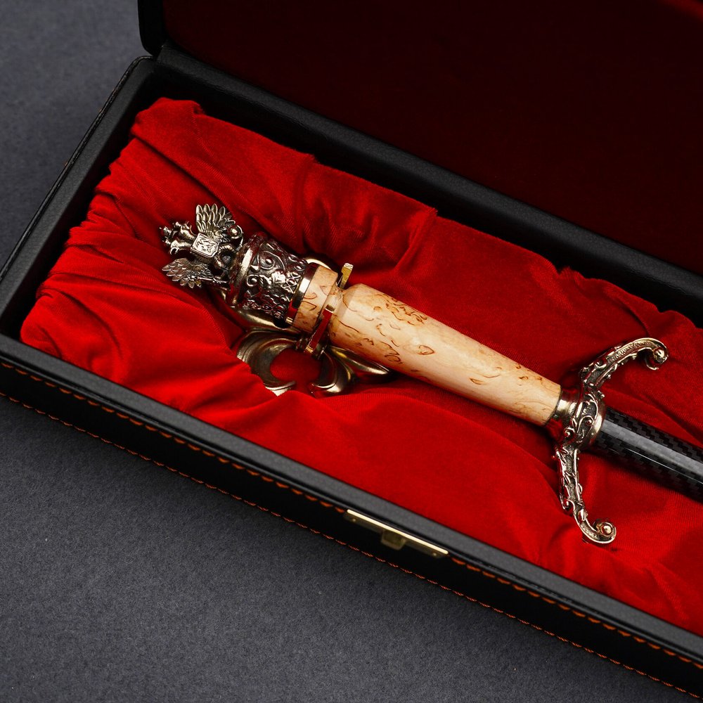 Рожок для обуви "Герб", карбон