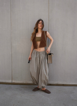 Брюки бананы в клетку