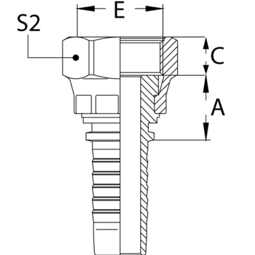 Фитинг DN 12 ORFS (Г) 1.3/16