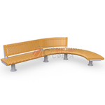 Скамейка Rail Road 01 Long с поворотом