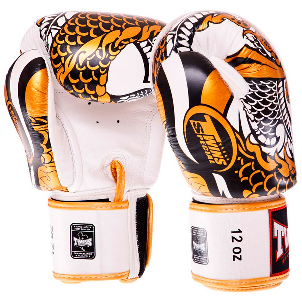Боксерские перчатки Twins FBGVL3-52 Gold/White