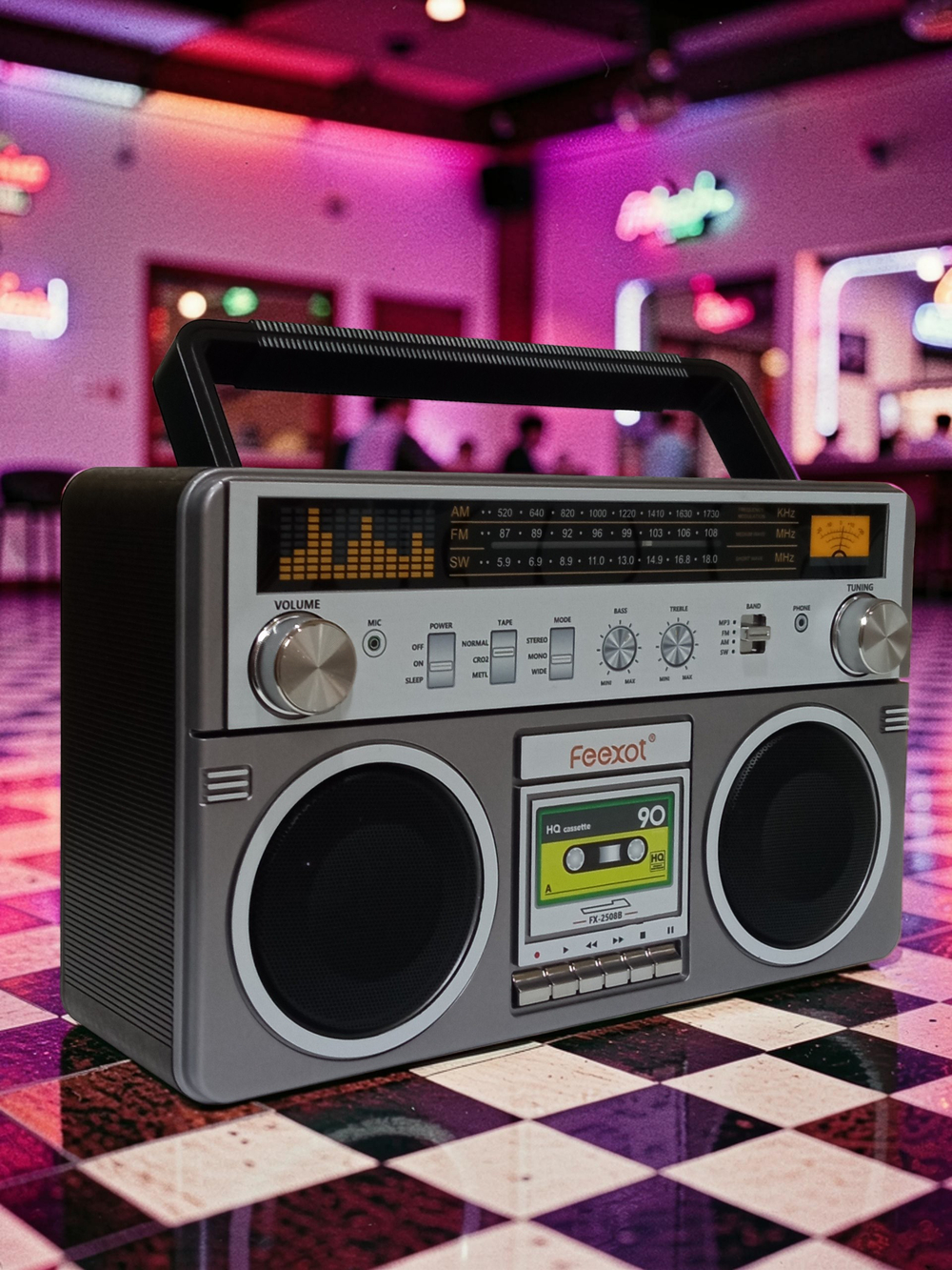Радиоприемник в ретро стиле с MP3 плеером BT AC/DC Stereo FX-2508B