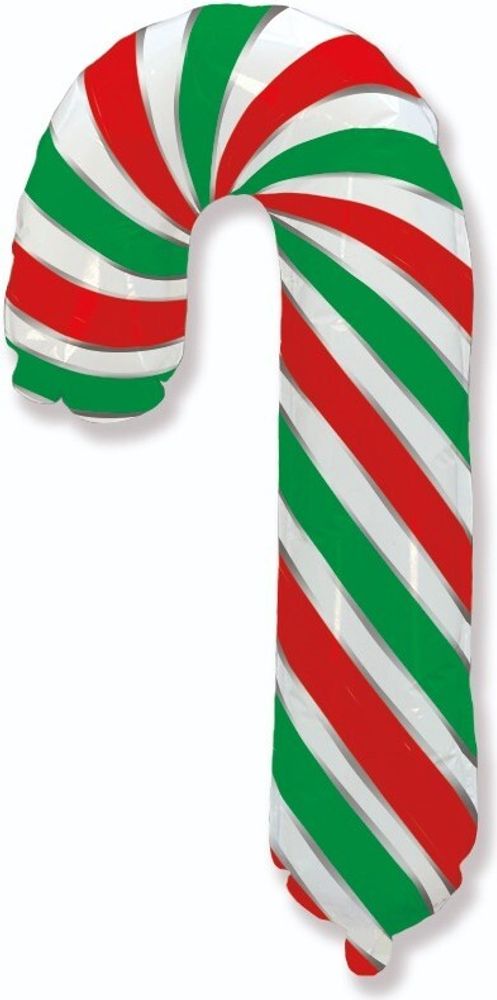 FM (39&#39;&#39;/99 см) Фигура, Леденец трость, Красный/Зеленый, 1 шт.