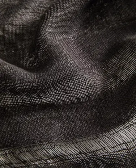 ZARA HOME ПЛЕД С БАХРОМОЙ, КОРИЧНЕВЫЙ