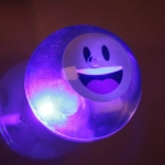 Мяч 6,5 см «Смайлики» (попрыгун с водой и подсветкой) СТИКЕР НА ВЛОЖЕНИЕ