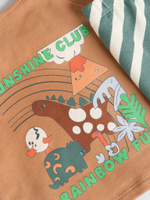 Свитшот и легинсы в комплекте для малышей Next B63-162, Белый, Песочный, Голубой