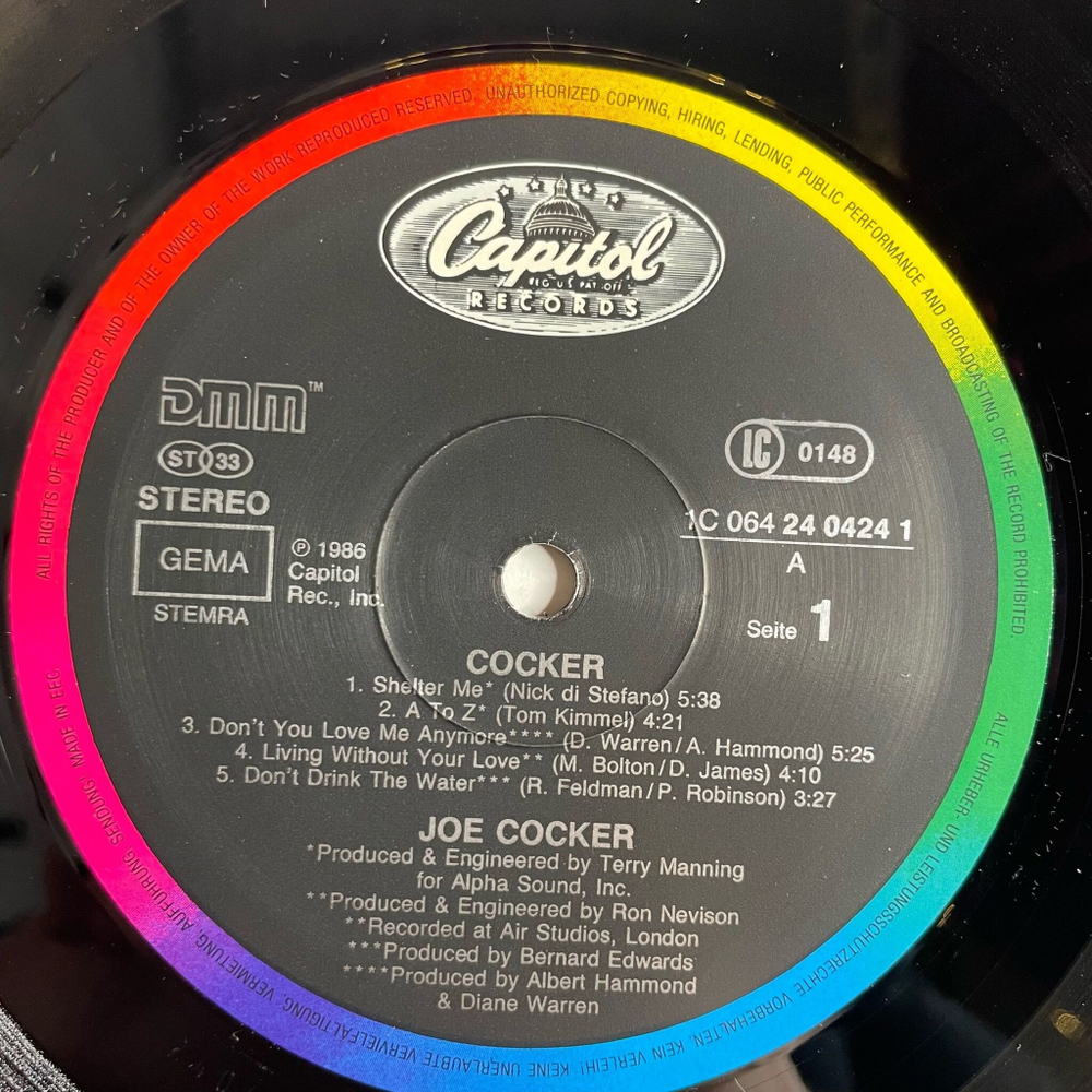 Винтажная виниловая пластинка LP Joe Cocker (Germany 1986) You Can Leave Your Hat On