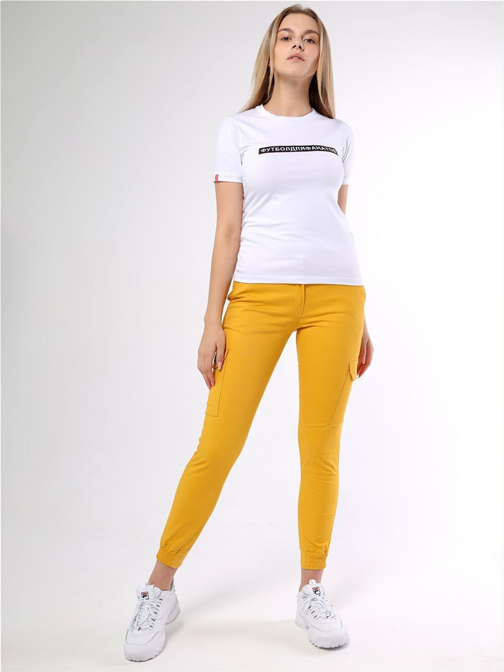Брюки карго женские желтые Город Горький