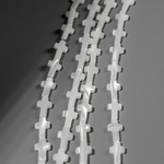 Крестики из перламутра морских ракушек, 12,5*7,5мм, белый