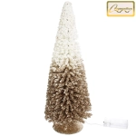 Сувенир с подсветкой «Волшебная ёлка» 15*40 см (батарейки 2 AA), Золото/Белый (свечение-теплый белый)