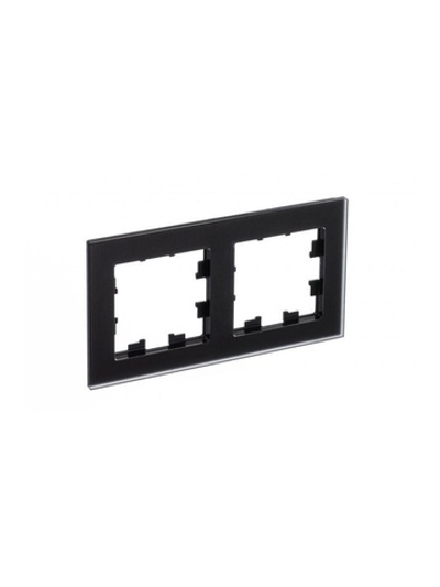 Рамка 2-м AtlasDesign Nature матов. стекло черн. SE ATN331002