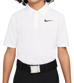 Футболка для мальчика теннисная Nike Dri-Fit Victory Golf Polo - white/black