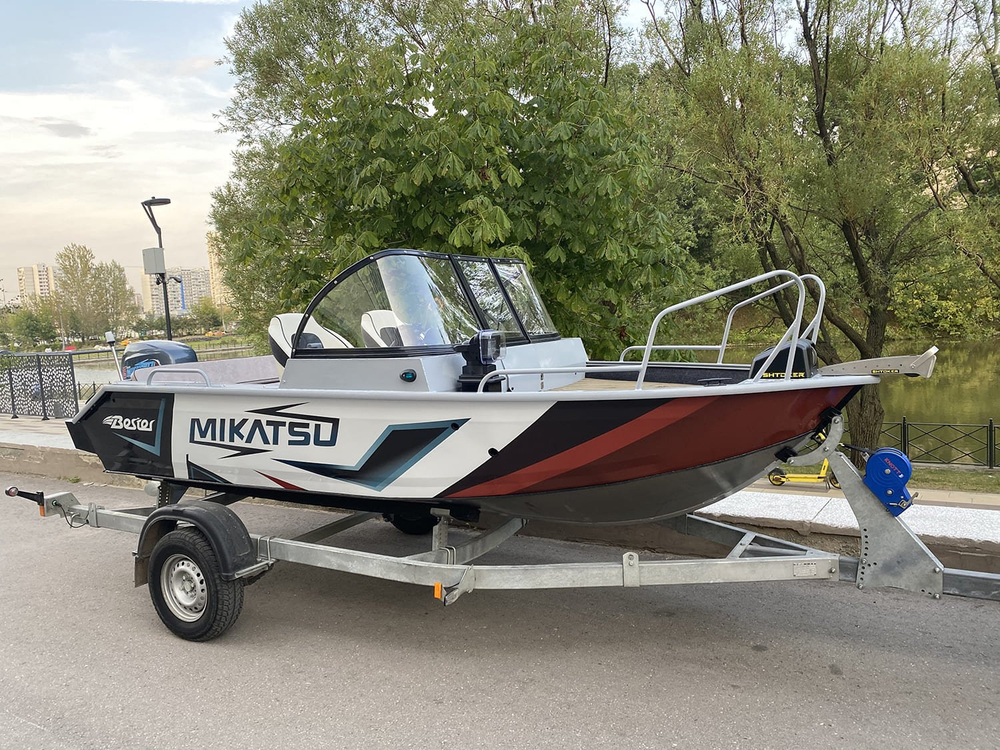 Комплект Алюминиевая лодка (катер) Mikatsu (Микатсу) 470 (Z43) Sport + мотор Mikatsu MF40FEL-T-EFI