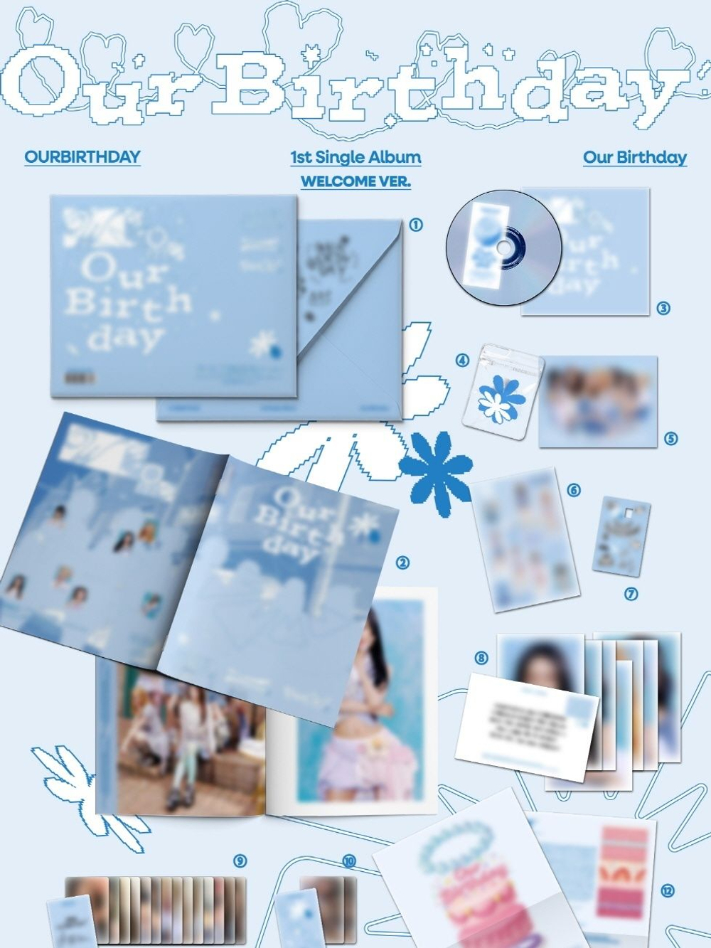 (ПРЕДЗАКАЗ) Альбом OURBIRTHDAY - OUR BIRTHDAY 1st Single Album PHOTOBOOK RANDOM Version