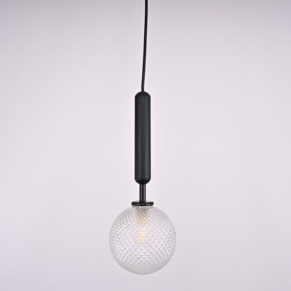 Подвесной светильник RAFFIN Black/Transparent